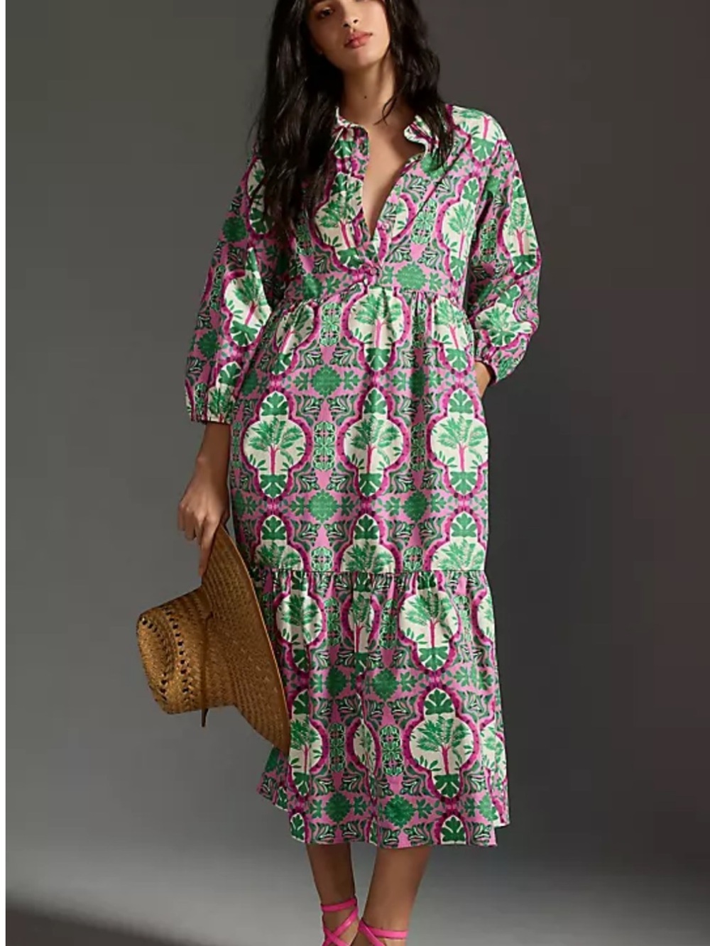 Maeve Bettina Tiered Shirt Dress